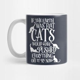 Flat Earth Cat Theory graphic funny earth day t-shirt Mug